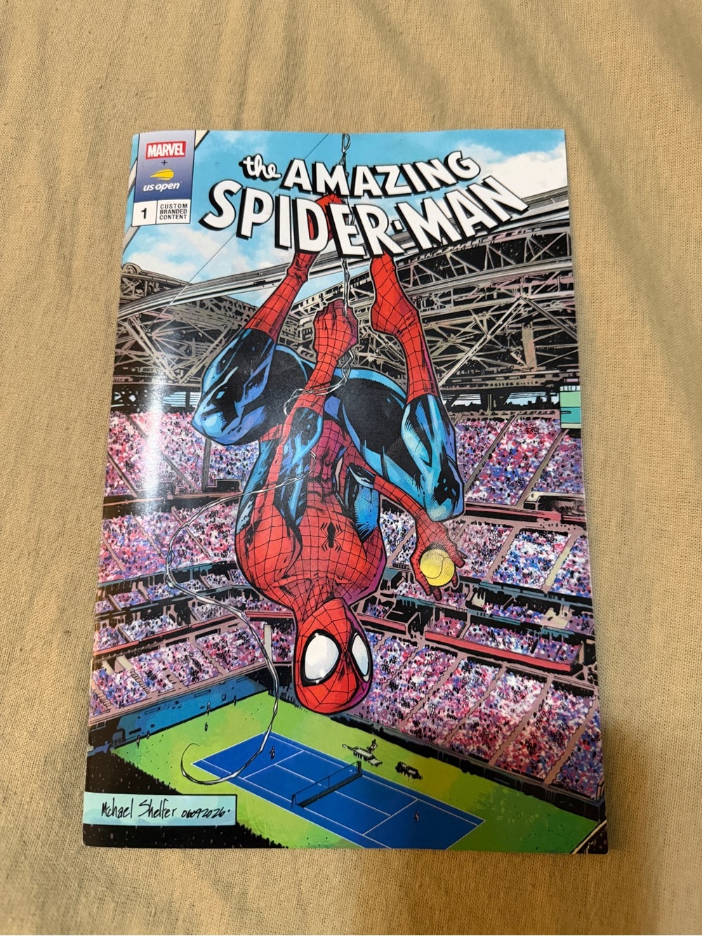 Marvel Spider-Man Comic Cover - Red, Blue & Black Artwork